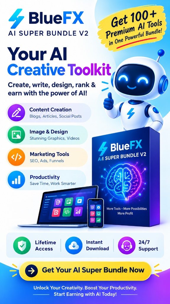BlueFX AI Super Bundle V2 - 100+ Premium AI Tools in One Powerful Bundle