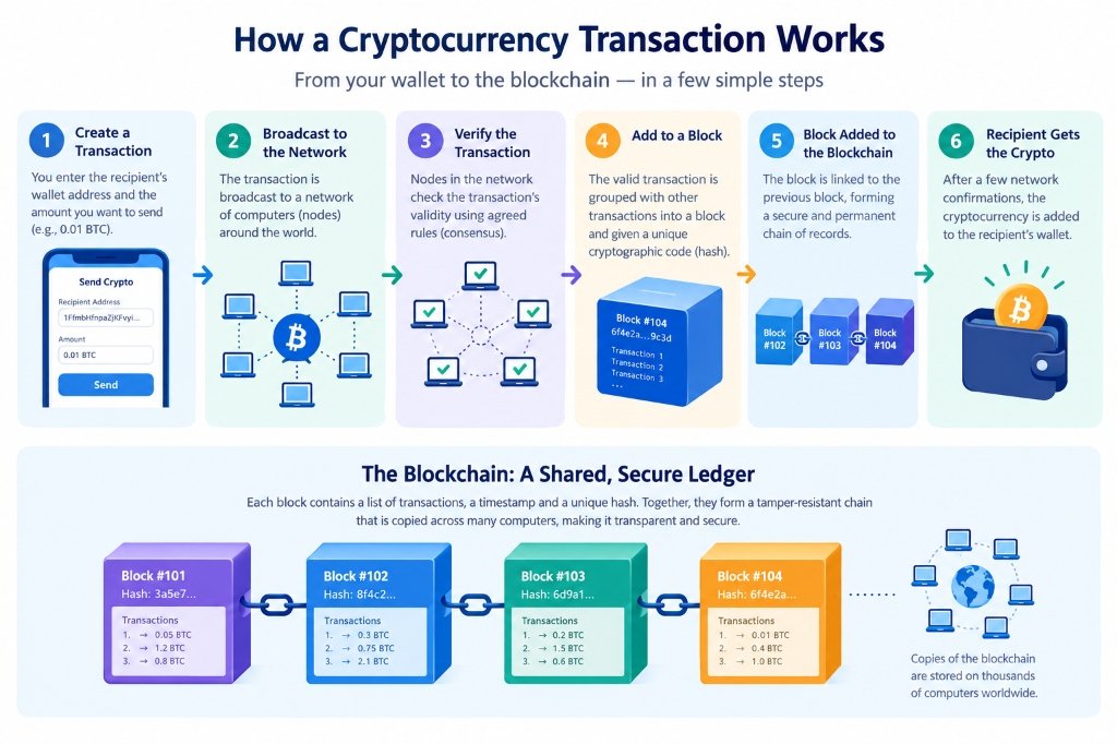 How a Cryptocurrency Transaction Works